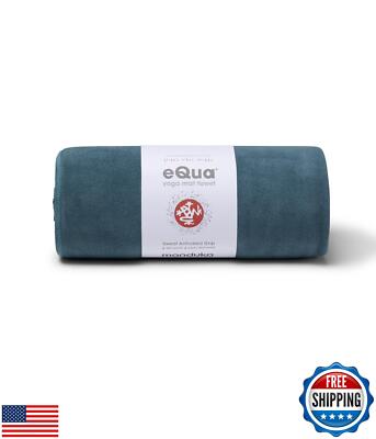 Manduka eQua Yoga Mat Towel - Quick Drying Microfiber, Lightweight, Easy for 