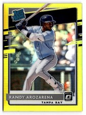 2020 Donruss Optic Light Green Prizm - Randy Arozarena #51 Rated Rookie Rays