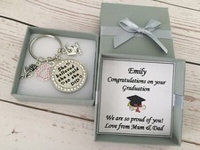 Personalised Graduation Gifts keyring for Her -She Believed She Could So She Did