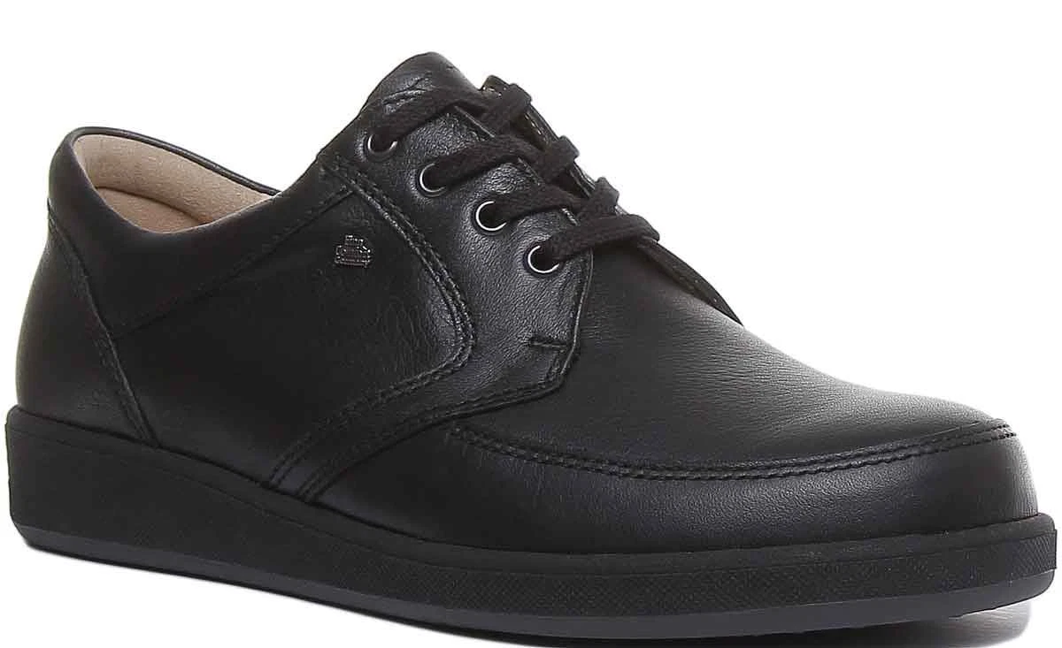 FinnComfort Saragossa - Scarpe Uomo Con Lacci In Pelle Bison, Suola PU/Gomma, Made In Germany