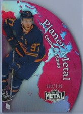 Connor McDavid PLANET METAL RED Parallel 2021-22 Metal Universe Die-Cut 163/199