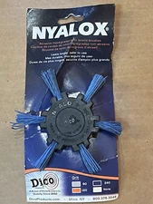 Dico 4" Nyalox Flap Brush Blue Fine Grit 240 -  1/4" Hex Mandrel 7200039