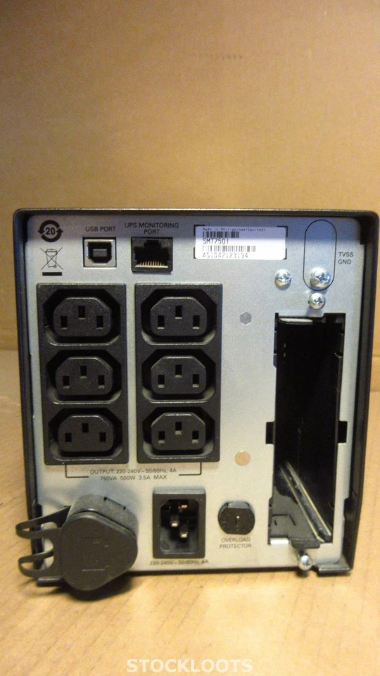 APC SMT750I Smart-UPS 750VA 500W USV UPS Uninterruptible Power Supply 230V EU - Bild 2 von 3