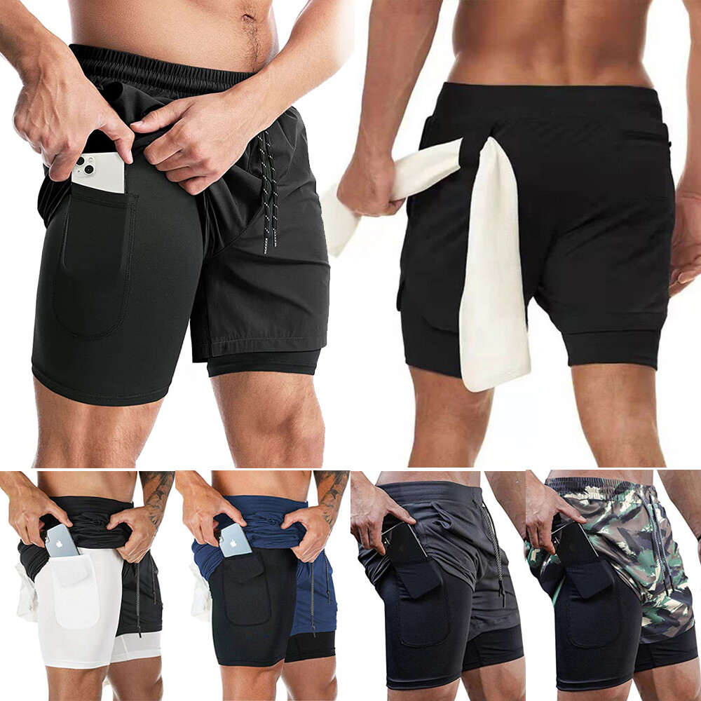 Pantalones Cortos Deportivos Para Hombres Correr De Verano Secado