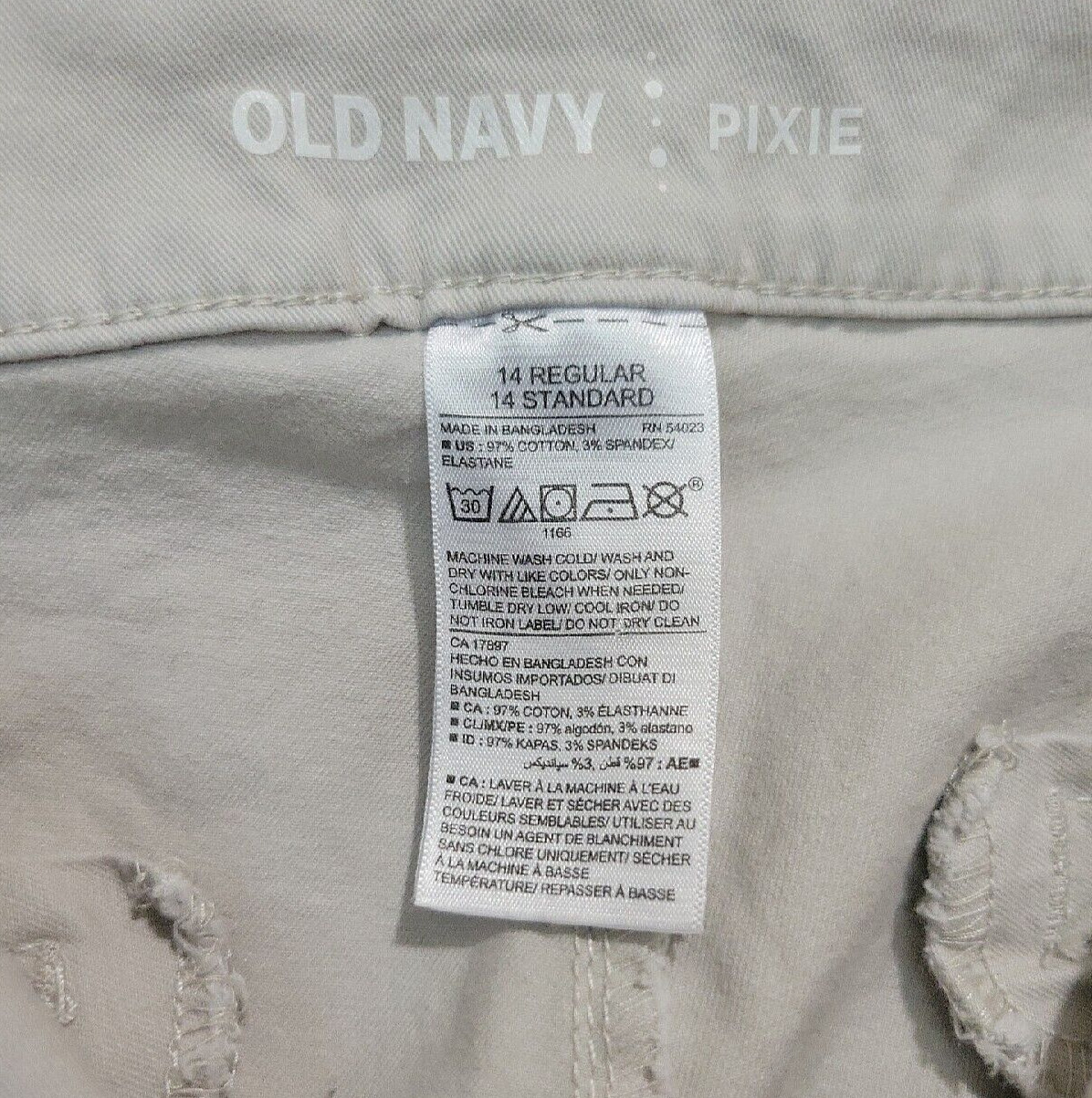 Old Navy Pixie Pants, Gray Cropped, Size14 - image 6
