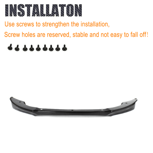 For BMW 3Series E92 E93 M3 2008-13 REAL Carbon Front Bumper Lip Spoiler Splitter - Picture 10 of 15