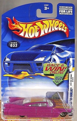 2002 Hot Wheels #32 First Edition 20/42 CUSTOM '59 CADILLAC Purple w/Gold LaceSp