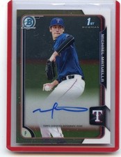 2015 BOWMAN CHROME #BCA-MM MICHAEL MATUELLA AUTOGRAPH ROOKIE RC RANGERS, 011616