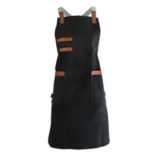 Unisex Canvas Pockets Aprons Butcher Artist Chef Barber Kitchen Work Wear Modern