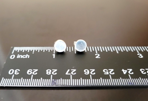 Erick's Sterling Silver 3/8 in. wide Round Stud Earrings Taxco.925 - Picture 5 of 6