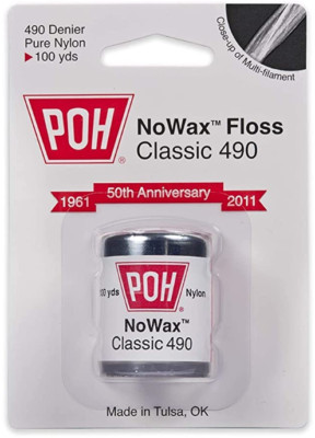POH 490 No Wax White Dental Floss, 4 pack, Unwaxed 400 Yards Total, New