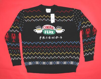 Ugly Christmas Sweater F.R.I.E.N.D.S CENTRAL PERK Men Size: XL