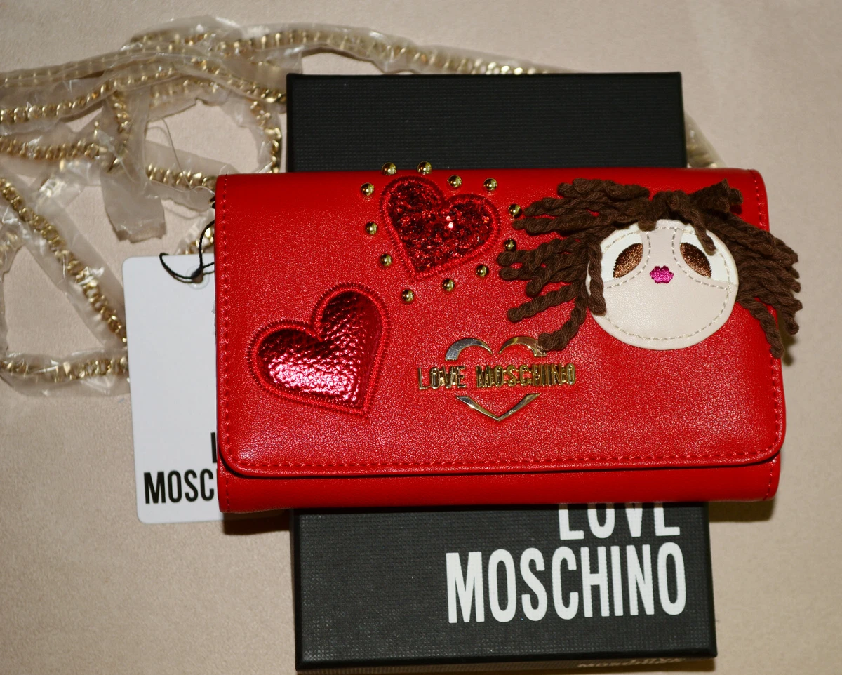 Moschino red wallet hot sale