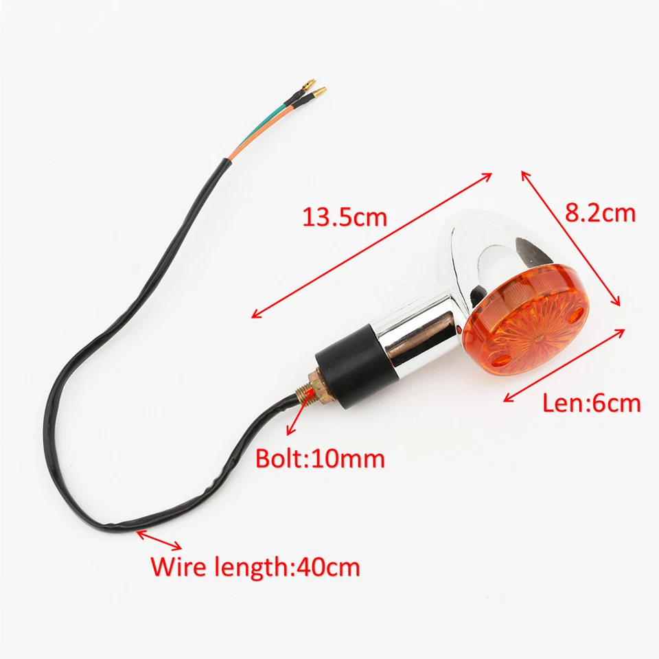 2x Mini luces de plástico ámbar de 3,2" para Kawasaki Vulcan Classic Custom 800 900 700 Foto 2 de 4