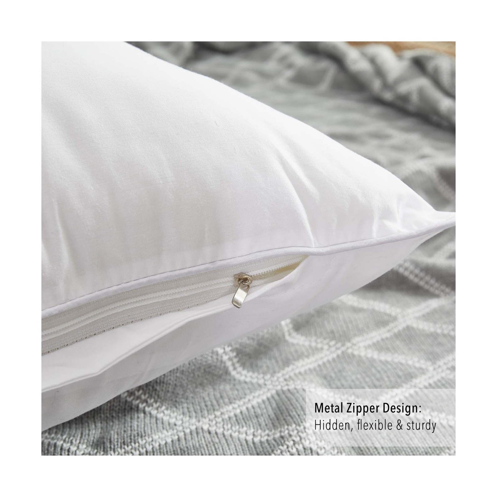 Oubonun 20 x 20 Pillow Inserts (Set of 2) - Throw Pillow Inserts with 100% Co...