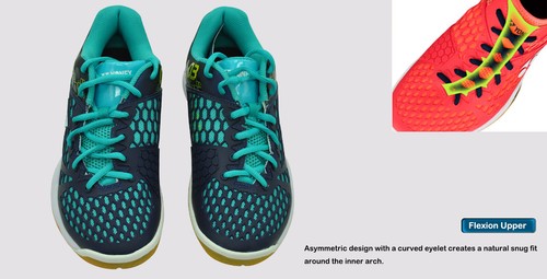 Yonex Badminton Shoes - SHB03EX Shoes - Navy / Turquoise - also for Squash Shoes - Picture 4 of 9