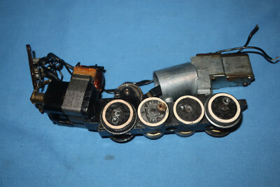 American Flyer S Gauge 8 Wheel Switcher Locomotive Chassis Motor. Runs & Smokes