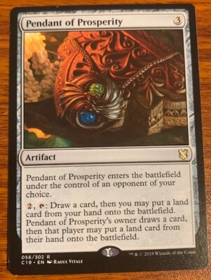 2019 MTG Wizards of the Coast Commander 2019 Pendant of Prosperity #056/302 Used