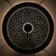Ø 80CM | Marokkanische Wandlampe Wandleuchte Aus Messing ZWAK XL Wandlicht