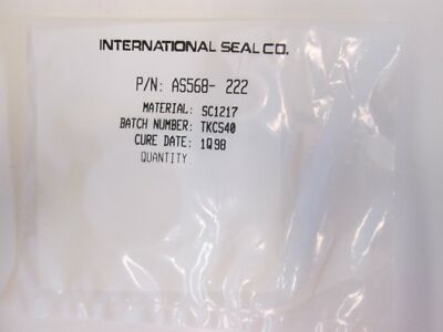 International Seal Co, AS568-222, White, SC1217, O-Ring Lot of 26
