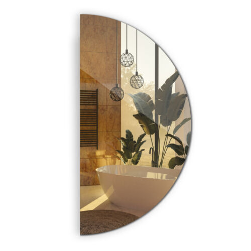 Decoration Wall Mounted Mirror Half Circle Ready to Hang Frameless 60 cm - Picture 1 of 9