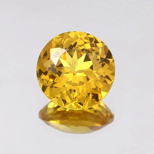 Pierre Saphir Jaune De Ceylan – Forme Carrée, 10x10 Mm – Naturelle, Certifiée GIR – Parfaite Pour Bijouterie