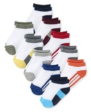 Baby Boys 10 Pack Ankle Socks, Multi CLR, 12-24MONTH
