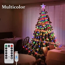 LED Christmas Tree Lights USB Fairy String 8 Modes Waterproof Decor