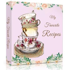 Blank Recipe Binder Plastic Sleeves Full Page Cards Dividers 8.5x11 3Ring