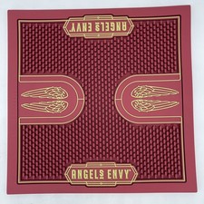Angels Envy Bourbon Burgundy And Gold Bar Mat 14 X 14 Inch Large Square