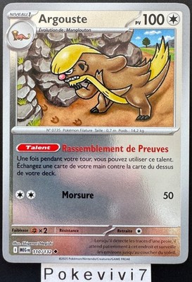 Pokemon Karte ARGUST 110/132 REVERSE ME01 Mega-Evolution MEG FR NEU