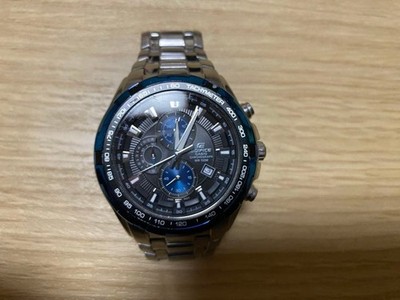 Casio Edifice EF-539D-1A2 Quartz 46mm Men's Watch Black Dial Used