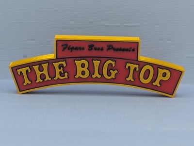 The Big Top (Thorpe Park) - 3D gedrucktes Logo, für Schreibtisch- oder Wandmontage.