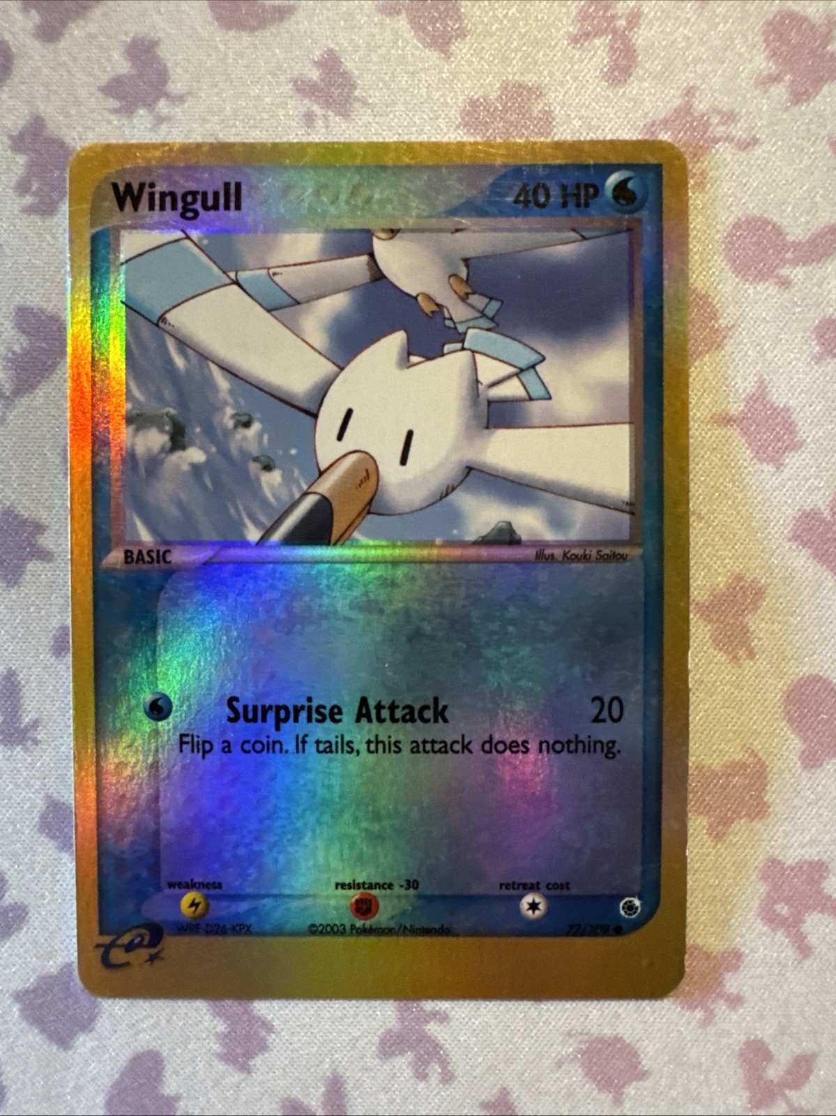 Wingull 77/109 2003 EX Ruby & Sapphire Pokemon Card Nintendo Reverse Holo MP