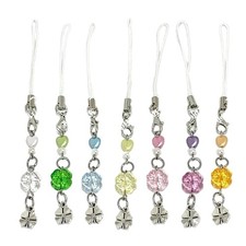 Four Leaf Clovers Phone Chain Key Pendant Phone Accessory for Phones Key and Bag