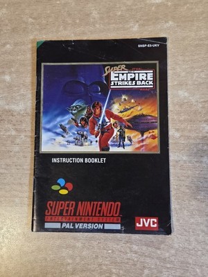 Super Nintendo Super Star Wars The Empire Strikes Back Instruction Booklet EUR