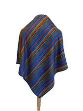 H77 Vintage Colorful Striped Polka Dot Scarf Shawl Multicolor Boho Retro