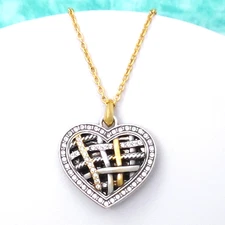 Brighton Neptune's Rings Woven Heart Two-Tone Petite Necklace NWTag $118 Jewelry