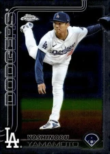 2025 Topps Chrome Base #179 YOSHINOBU YAMAMOTO NM-MT MLB Baseball Los  ID:143192