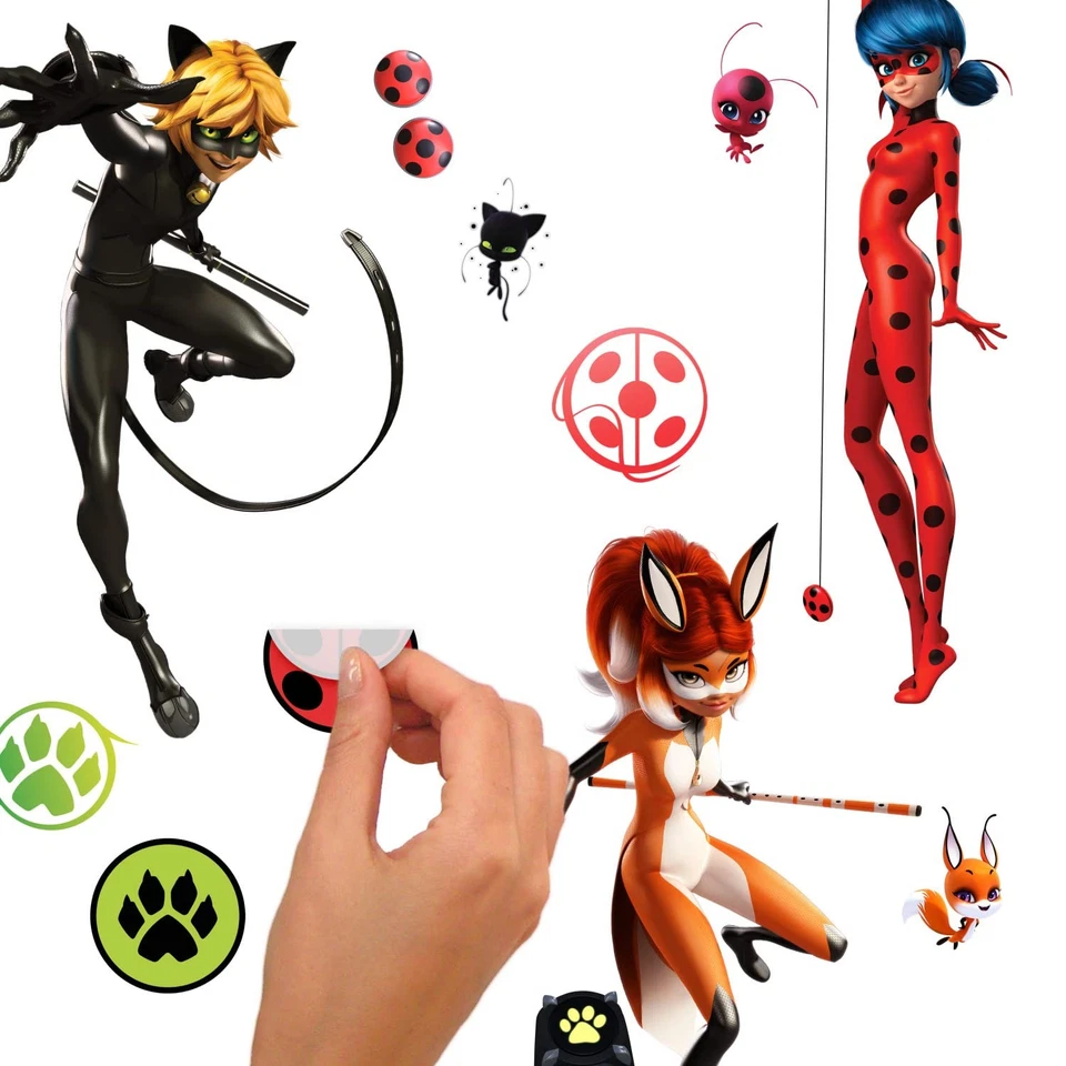Miraculous: Tales of Ladybug and Cat Noir Characters Peel and Stick Wall Deca... - Image 4 of 4