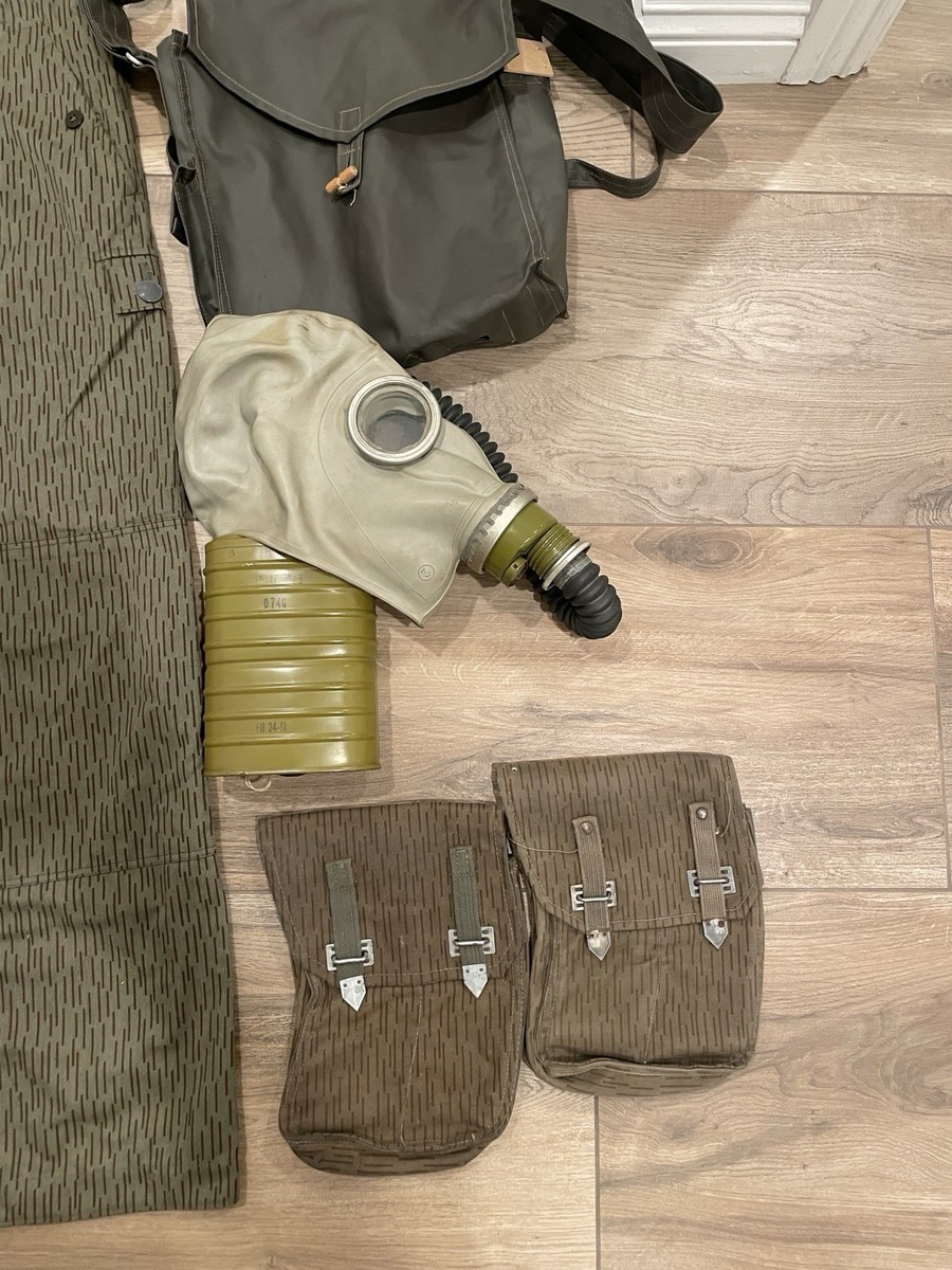 East German DDR NVA Strichtarn Uniform Field Equipment Lot 1970s