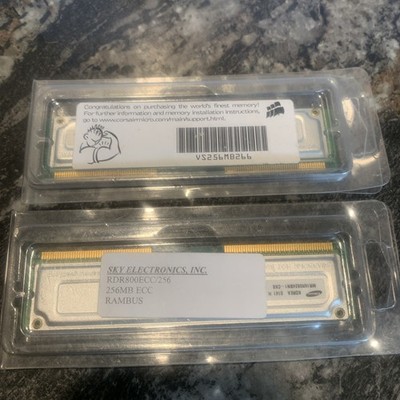 Samsung RIMM-6400 256 MB RIMM 800 MHz RDRAM (Rambus DRAM) Memory...