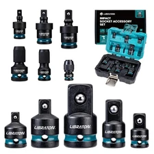 Impact Socket Adapter and Reducer Set 11PCS, Socket Adapter Reducers, Swivel ...