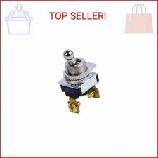 Gardner Bender GSW-124 Electrical Toggle Switch, SPST, ON-OFF, 6 A/120V AC, Scre