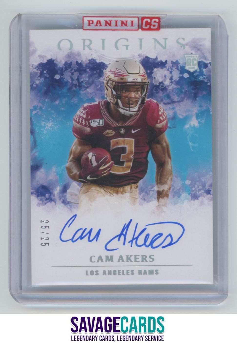 2020 Panini Origins Auto RC Cam Akers 25/25 #RA-CA Los Angeles Rams