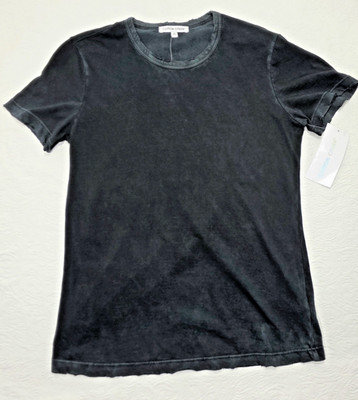 NWT Cotton Citizen Black Short Sleve Crewneck Women's Vintage Look Tee $80 (#21)
