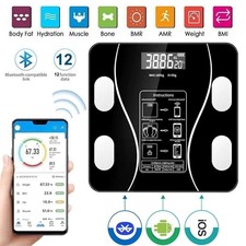 Body Fat Bluetooth Wireless USB Charging 180kg Smart BMI Digital Weight Scales
