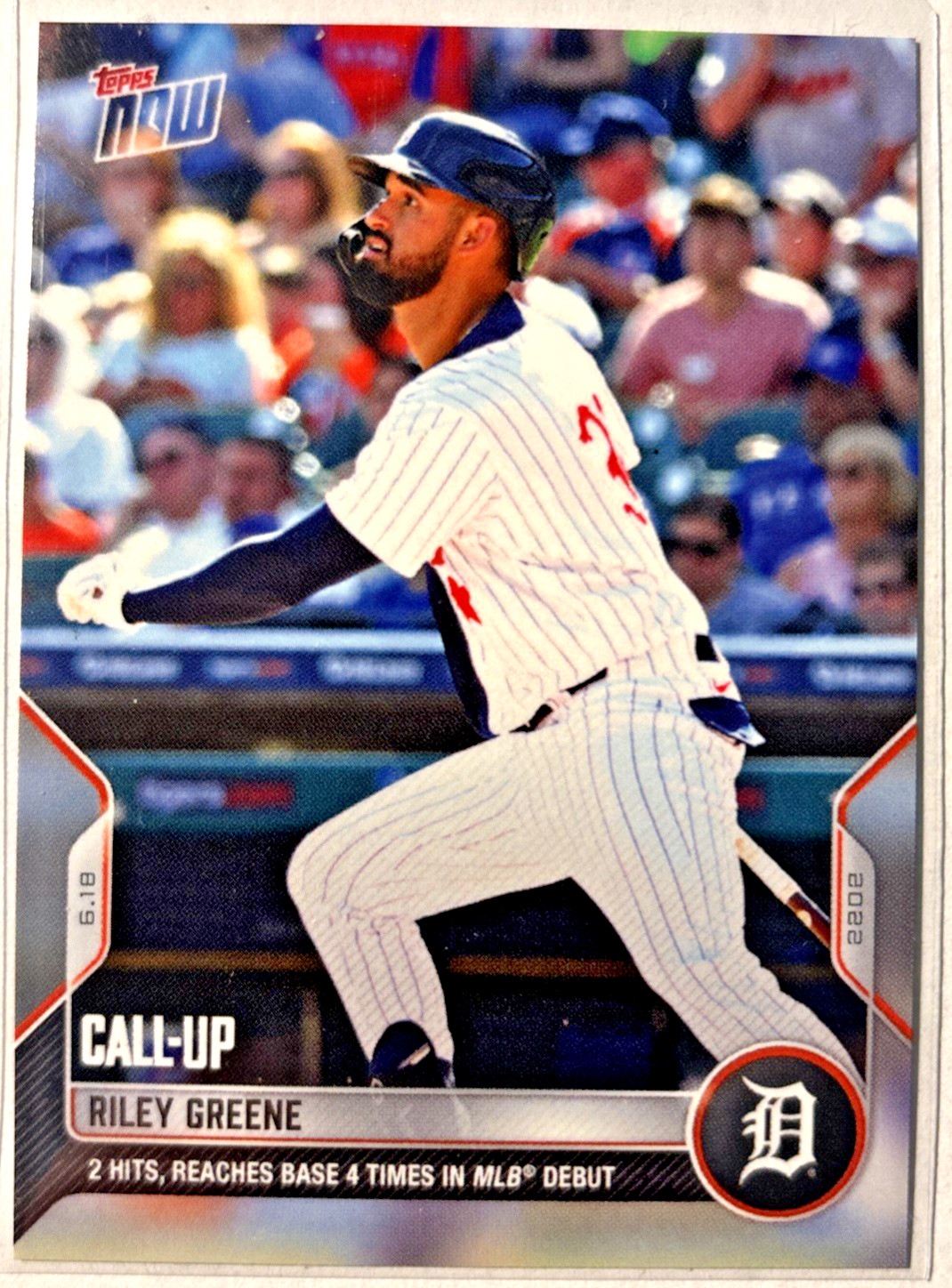 2022 Topps Now - Call-Up Riley Greene #369 /6496 (RC)