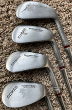 Antique Vintage Kroydon Steel Shaft Leather Grip Golf Set 3,5,7,9 Irons Nice