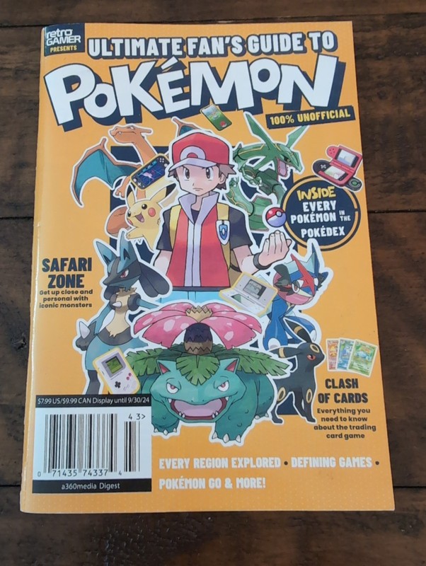 Retro Gamer Presents the 2024 Ultimate Fan's Guide to Pokemon (98 pages) 5"x7"